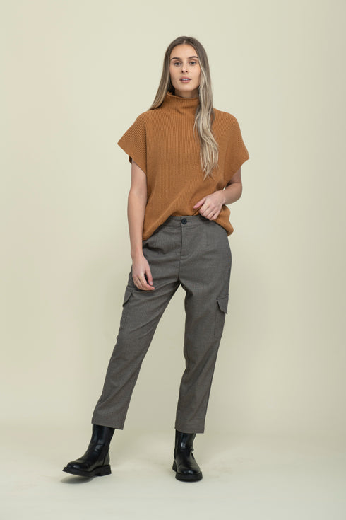 Shawna-Sleeveless Funnel Neck
